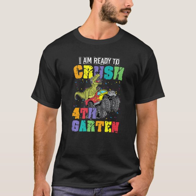 Camiseta Crianças, estou pronto para esmagar o Monster Di (Frente)