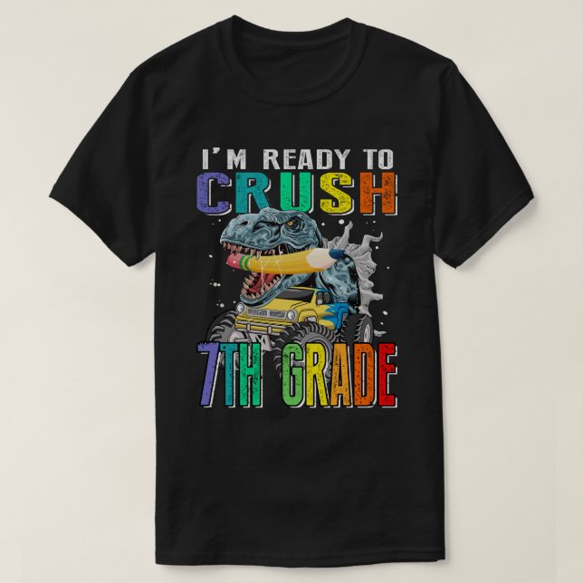 Camiseta Crianças, estou pronto para esmagar o Monster Truc (Frente do Design)
