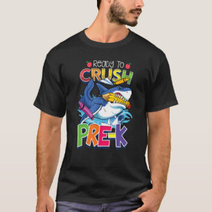 Camiseta Crianças, estou pronto para esmagar o Shark pré K 