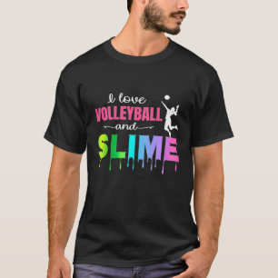 Camiseta Crianças Eu Adoro Voleibol E Lixo Para Jogadora D