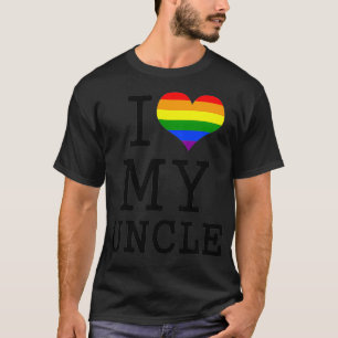 Camiseta Crianças Eu Amo Meu Tio LGBT Sinalizador Gay Tio