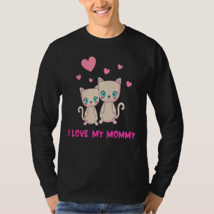 Camiseta Crianças Eu Amo Minha Mamãe Para Meninas Cutte Beb