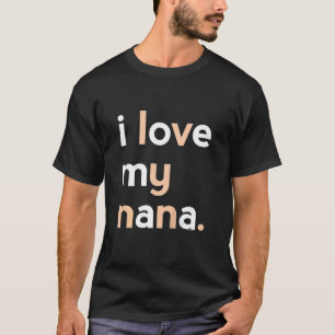 Camiseta Crianças Eu Amo Minha Nana Por Meninas Vovó Mãe