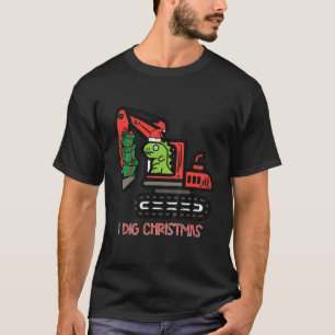 Camiseta Crianças Eu Canto A Construção Do Escavador De Nat