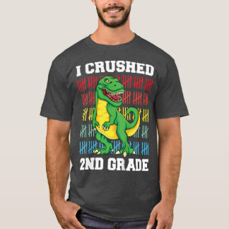 Camiseta Crianças Eu Esmagei Dinossauro de Grau segundo TRe
