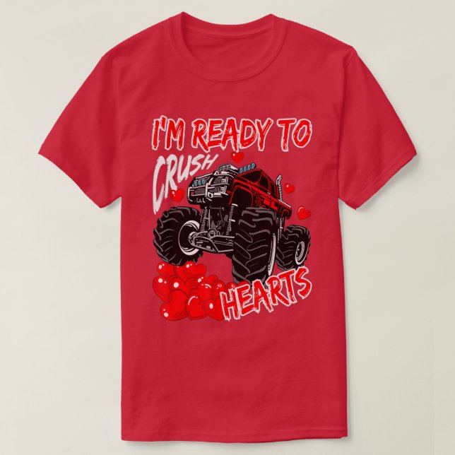 Camiseta Crianças, eu esmago corações monstros, garotinhos. (Frente do Design)