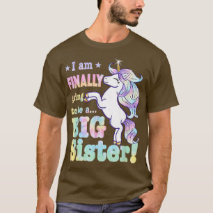 Camiseta Crianças, eu finalmente serei um unicórnio irmã ma