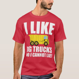 Camiseta Crianças Eu Gosto De Caminhões Grandes E Não Posso