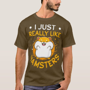 Camiseta Crianças Eu Gosto Muito De Hamsters Doce Hamster