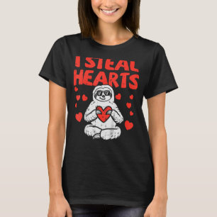 Camiseta Crianças Eu Roubo Corações Lenta Garota Bonitinha