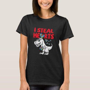 Camiseta Crianças Eu Roubo Corações Puzzle Conscientização