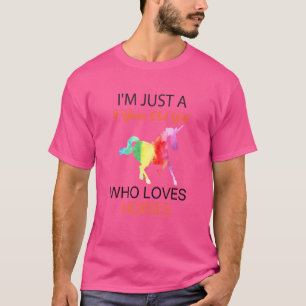 Camiseta Crianças, eu sou apenas uma garota de 9 anos que a