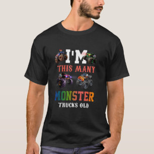 Camiseta Crianças, eu sou muitos monstros de caminhonete.