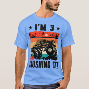 Camiseta Crianças, eu tenho 3 anos e esmago o aniversário d