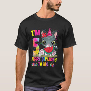 Camiseta Crianças, eu tenho 5 anos, 5, meninas, adolescente