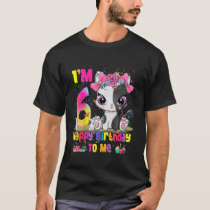 Camiseta Crianças, eu tenho 6 anos, 6, meninas, adolescente