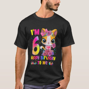 Camiseta Crianças, eu tenho 6 anos, 6, meninas, adolescente
