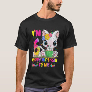 Camiseta Crianças, eu tenho 6 anos, 6, meninas, adolescente