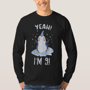 Camiseta Crianças, eu tenho 9 pinguins, 9 anos, 9 anos