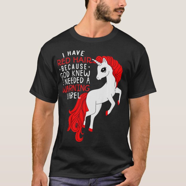 Camiseta Crianças eu tenho cabelo vermelho porque Deus sabi (Frente)