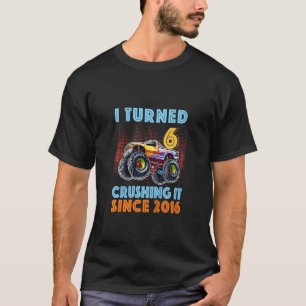 Camiseta Crianças Eu Tornei 6 Esmagando Desde 2016, 6 Birth