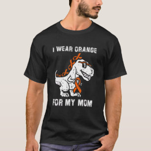 Camiseta Crianças Eu Visto Laranja Para Minha Mãe T Rex Sra