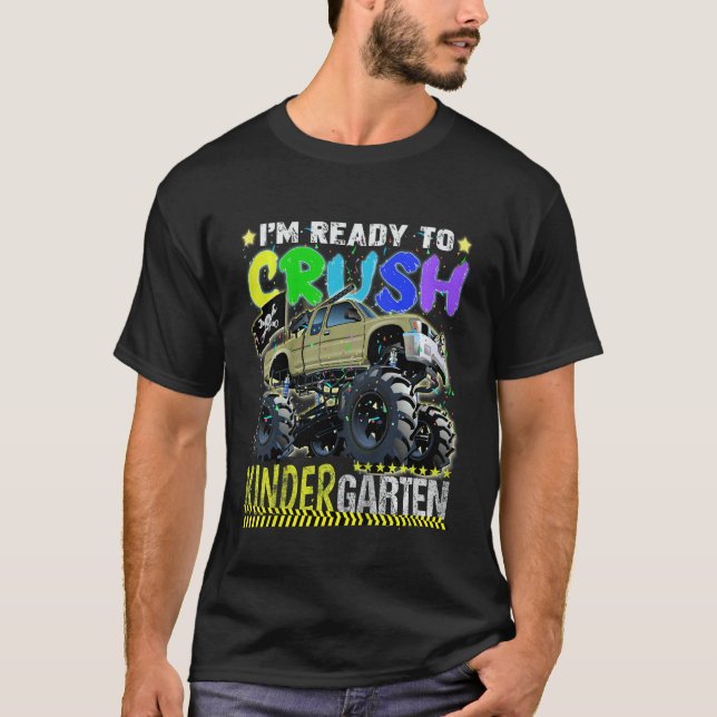 Camiseta Crianças Eu Vou Esmagar O Jardim De Infância Prime (Frente)