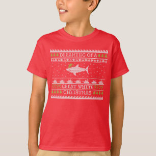 Camiseta Crianças Excelente Natal Branco Suor Feio