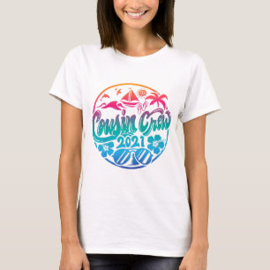 Camiseta Crianças Familiares Primo Tripulante Férias de V