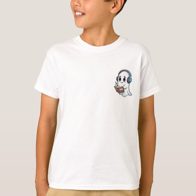 Camiseta Crianças Fantasmas Estudiosas (Frente)