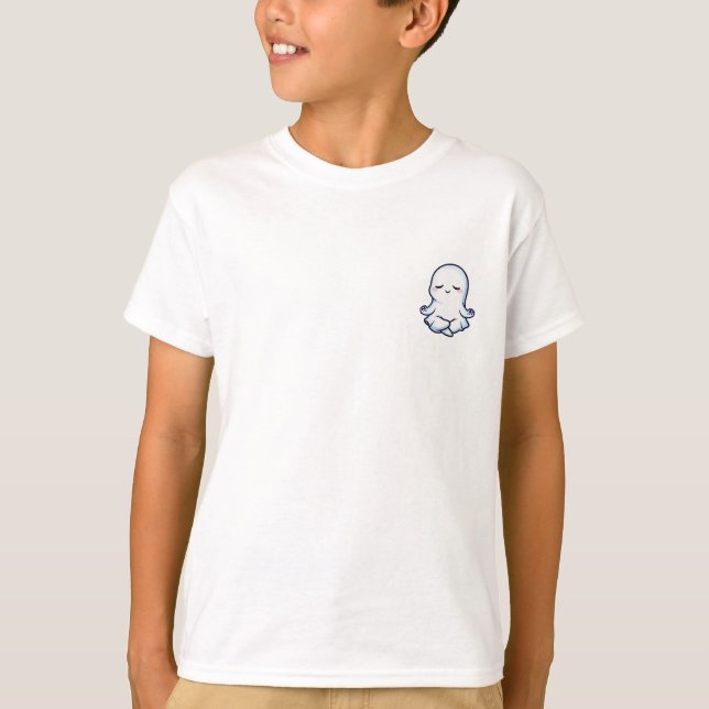 Camiseta Crianças Fantasmas Zen Meditando (Frente)