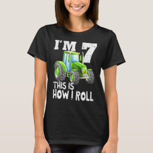 Camiseta Crianças Fazenda de Trator de 7 para Crianças Fest