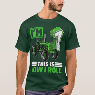 Camiseta Crianças Fazenda Verde Trator primeiro aniversari