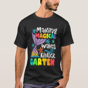 Camiseta Crianças Fazer Sereia Ondas Mágicas No Jardim De I