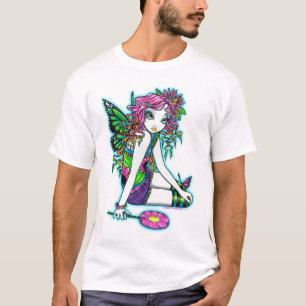 Camiseta Crianças feericamente do arco-íris de cristal do
