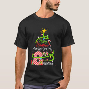 Camiseta Crianças Feliz Natal E Sim É Meu 8º Aniversário