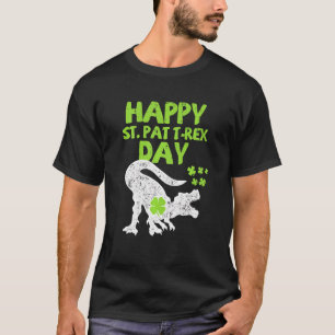 Camiseta Crianças Feliz Rua Pat Trex Day Dino to