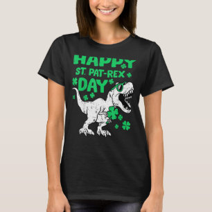 Camiseta Crianças Feliz Rua PaTRex Dinossauro Saint Patrick