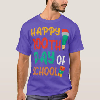 Camiseta Crianças Felizes 100º Dia Da Escola 100 Dias De Ja