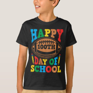 Camiseta Crianças Felizes 100º Dia De Meninos Escolares 100
