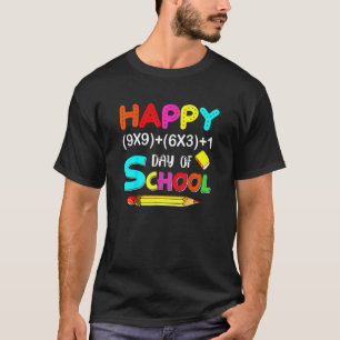 Camiseta Crianças Felizes 100 Dias De Escola Fórmula Matemá