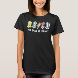 Camiseta Crianças Felizes 100 Dias De Escola Professor ABCD