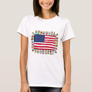 Camiseta crianças felizes americanas