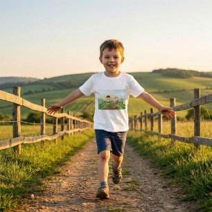 Camiseta Crianças Felizes Brincando Lá Fora