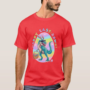 Camiseta Crianças Felizes Dinossauro Bonito De Rawr Orienta