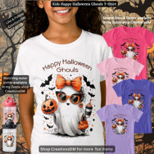 Crianças Felizes Ghouls de Halloween