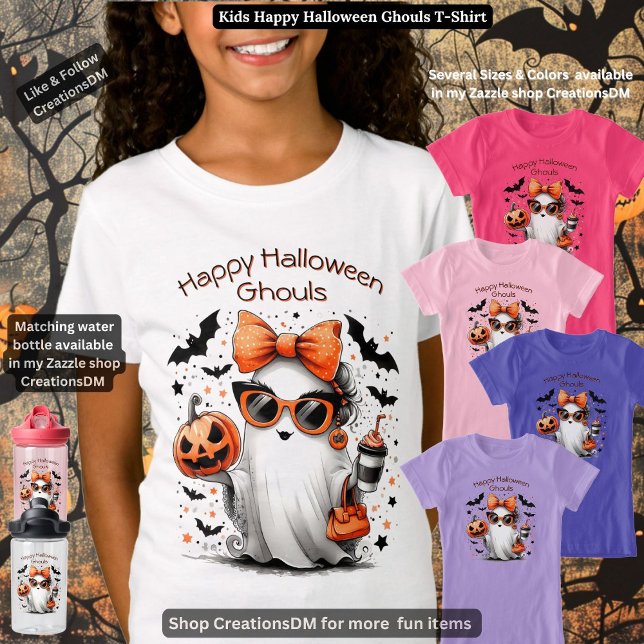 Camiseta Crianças Felizes Ghouls de Halloween (Criador carregado)