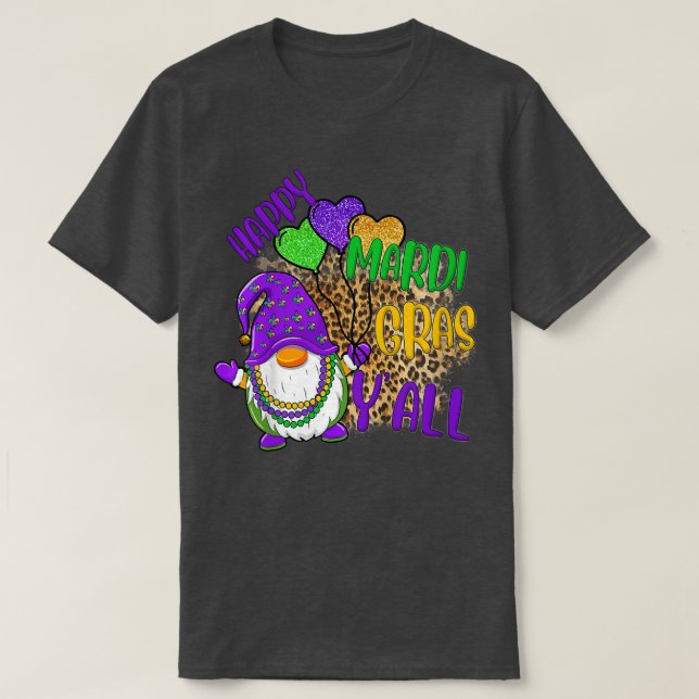 Camiseta Crianças Felizes Mardi Gras Yall Para Crianças Com (Frente do Design)