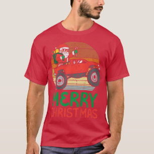 Camiseta Crianças Felizes Papais noeis de Natal Monster Tru