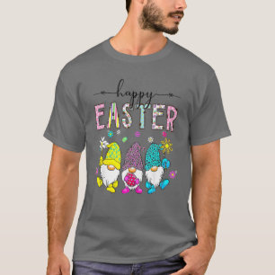 Camiseta Crianças Felz pascoa Dia Três Gnomos Boi Coelhinho